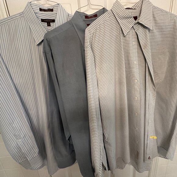 Lot of 3 Nordstrom Men’s Dress Shirts - Size 17-36 Tailored Fit - Picture 1 of 7